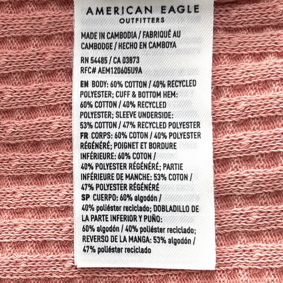 American Eagle Outfitters Pink Waffle Knit Sweatshirt, New with Tags - Picture 14 of 16